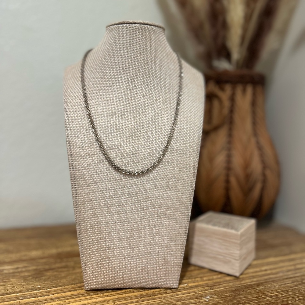 925 Sterling Silver Textured Thick Popcorn Chain Necklace